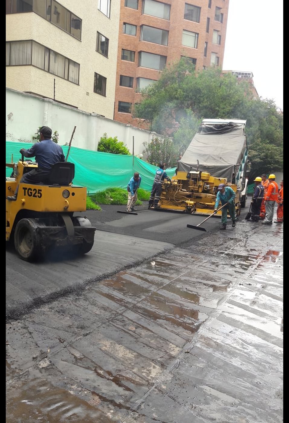 Pavimentación de vía interna en propiedad horizontal